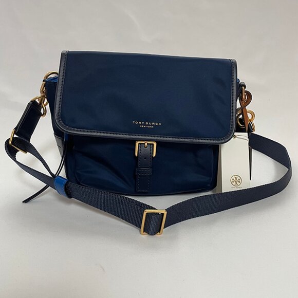 Tory Burch Perry Colorblock Nylon Crossbody Bag - Picture 1 of 6